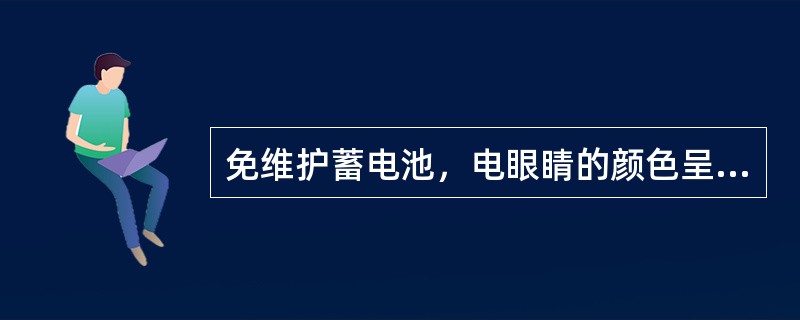 免维护蓄电池，电眼睛的颜色呈黄色表明电池存电不足。