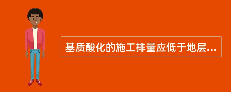 基质酸化的施工排量应低于地层破裂时的最大泵注排量。