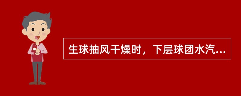 生球抽风干燥时，下层球团水汽冷凝的程度与料层的（）有关。