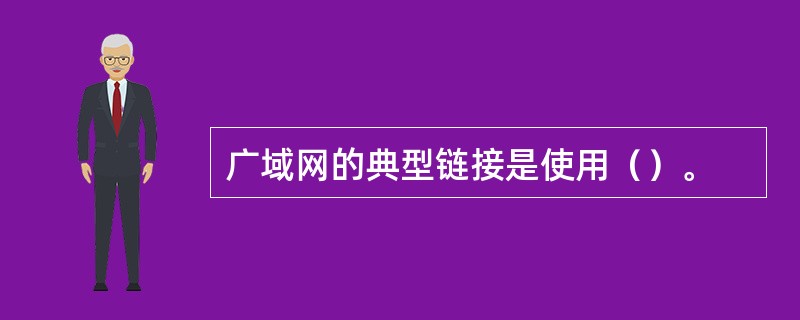 广域网的典型链接是使用（）。