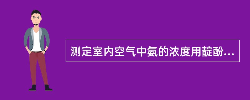 测定室内空气中氨的浓度用靛酚蓝分光光度法，所需主要仪器设备有（）