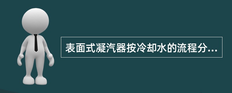 表面式凝汽器按冷却水的流程分类有（）流程。