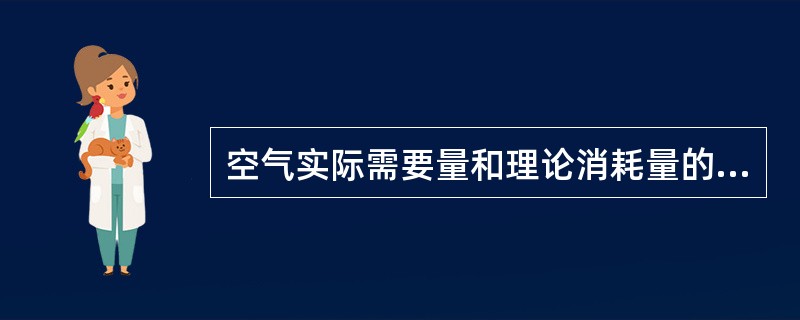 空气实际需要量和理论消耗量的差别称之为过剩空气；空气的实际消耗量和理论消耗量之比