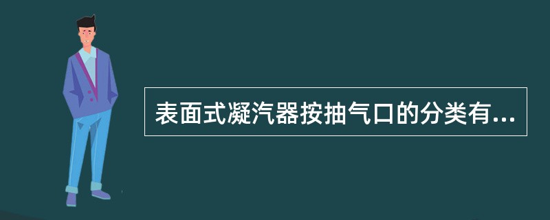 表面式凝汽器按抽气口的分类有：气流向（）式