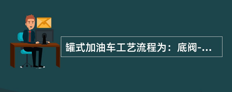 罐式加油车工艺流程为：底阀--球阀开关--文氏管--过滤分离器--PCV阀（）