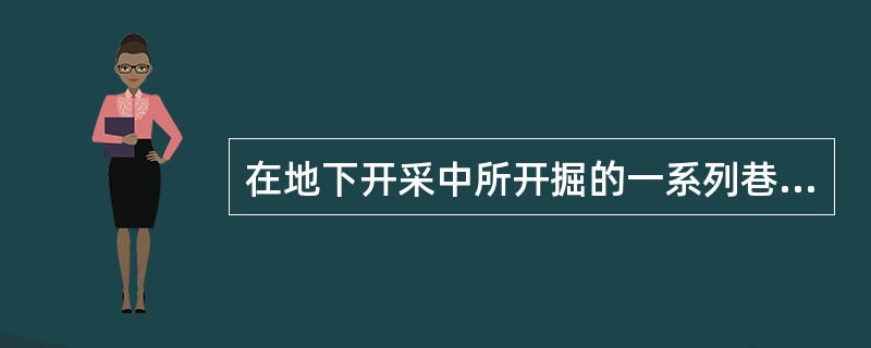 在地下开采中所开掘的一系列巷道，按其作用和服务范围，可以分为开拓巷道、准备巷道和