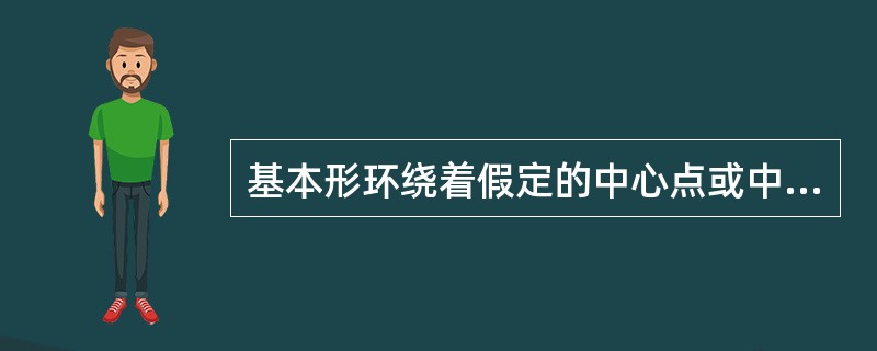 基本形环绕着假定的中心点或中心线作等距离活动的构成称为（）。