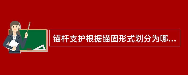 锚杆支护根据锚固形式划分为哪几种？