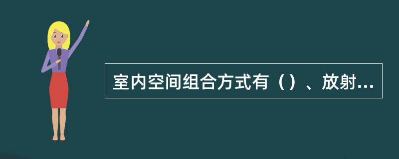 室内空间组合方式有（）、放射式组合、线式组合、组团式组合、网格式组合等。