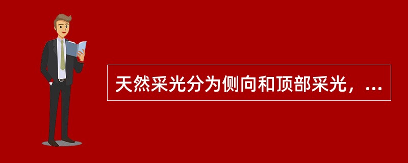 天然采光分为侧向和顶部采光，下列说法中（）是正确的。①顶部采光，光线不均匀，有方