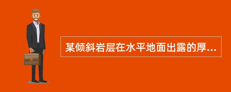 某倾斜岩层在水平地面出露的厚度称为（）。