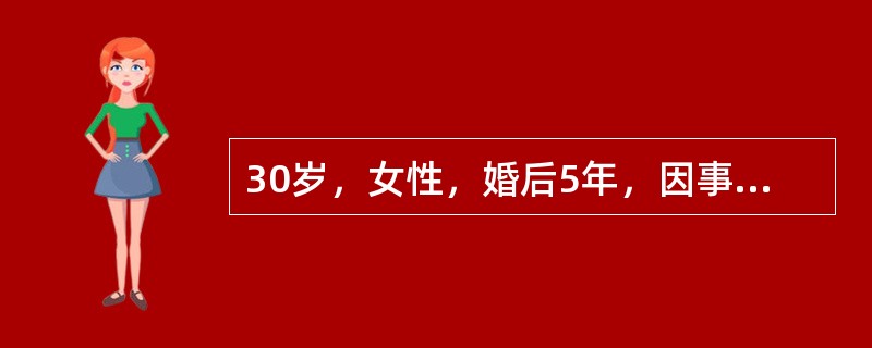 30岁，女性，婚后5年，因事业发展考虑，半年后计划妊娠。曾手术流产1次，药物流产