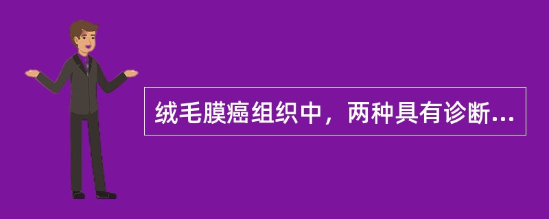 绒毛膜癌组织中，两种具有诊断性特征的细胞类型，一种是______________
