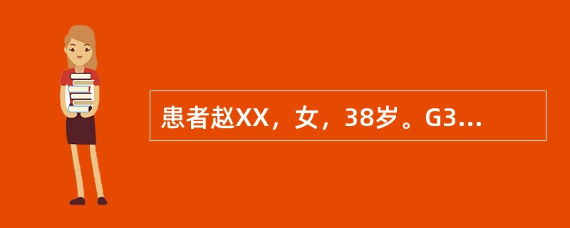 患者赵XX，女，38岁。G3P1A1L1。因"停经36+2周，发现血压升高4天入