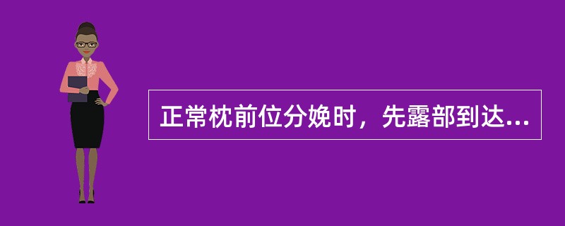 正常枕前位分娩时，先露部到达中骨盆，胎儿头相应动作是（）