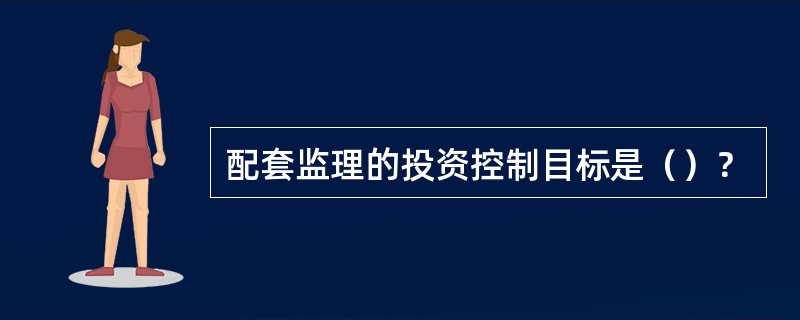 配套监理的投资控制目标是（）？