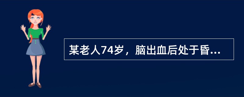 某老人74岁，脑出血后处于昏迷状态，长期进行管喂饮食。胃管已保留10天，社区护士