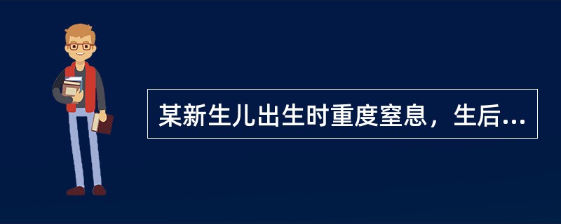 某新生儿出生时重度窒息，生后10小时后逐渐出现尖叫，烦躁及惊厥。推测其原因为（）