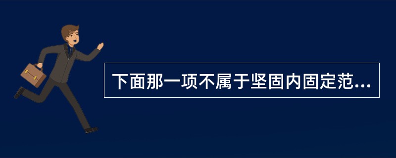 下面那一项不属于坚固内固定范畴（）