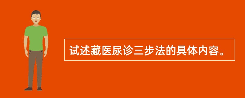 试述藏医尿诊三步法的具体内容。