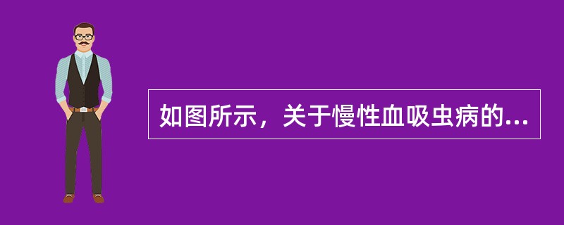 如图所示，关于慢性血吸虫病的临床表现下列哪项是错误的()