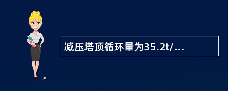 减压塔顶循环量为35.2t/h，抽出温度为176℃，焓值为432.63kJ/kg