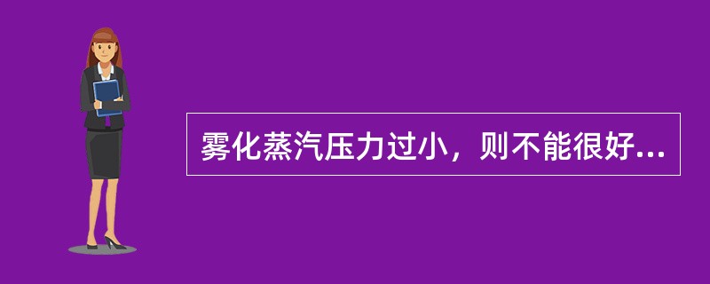 雾化蒸汽压力过小，则不能很好地雾化燃料油，会造成（）。