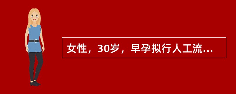 女性，30岁，早孕拟行人工流产。近3天出现阴道分泌物增多伴外阴瘙痒等不适，查体：