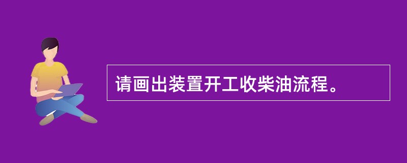 请画出装置开工收柴油流程。