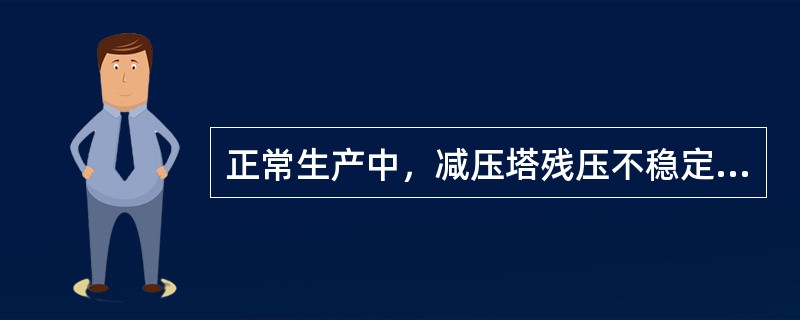 正常生产中，减压塔残压不稳定，同时减压塔其他部位压力指示出现同样波动，以下判断正