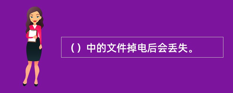 （）中的文件掉电后会丢失。
