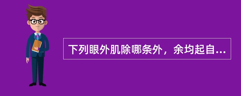 下列眼外肌除哪条外，余均起自眶尖Zinn总腱环（）