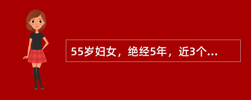 55岁妇女，绝经5年，近3个月阴道水样白带，近半个月出现阴道间断少量流血。查宫颈