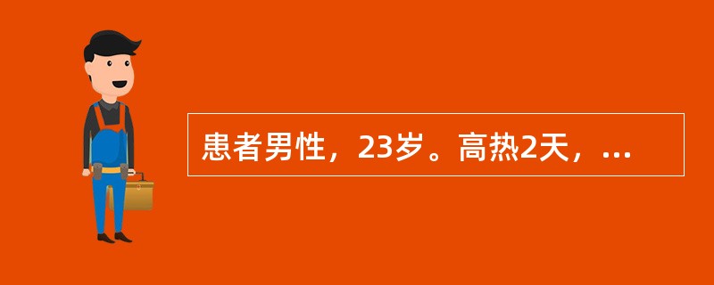 患者男性，23岁。高热2天，皮肤出现紫癜。血象：WBC28．6×109／L，PL