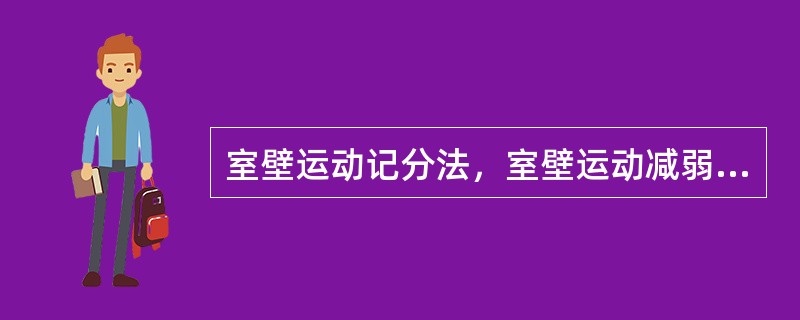 室壁运动记分法，室壁运动减弱是指室壁运动记分指数（WMSI）（）。