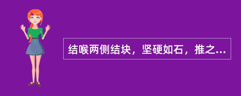 结喉两侧结块，坚硬如石，推之不移，凹凸不平的瘿病是（）