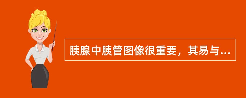 胰腺中胰管图像很重要，其易与以下结构相混淆：（）