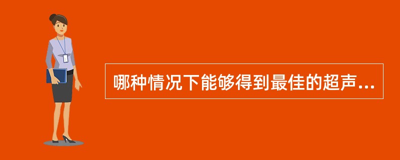 哪种情况下能够得到最佳的超声反射（）。