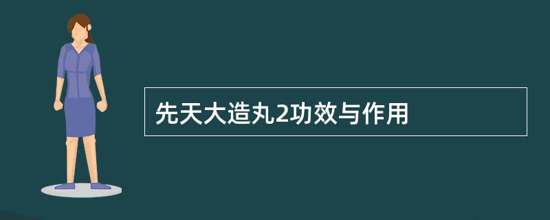 先天大造丸2功效与作用