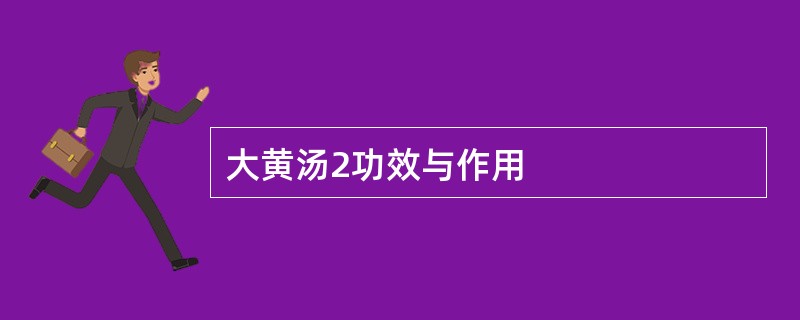 大黄汤2功效与作用