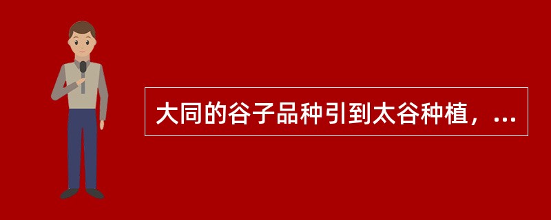 大同的谷子品种引到太谷种植，其生育期（）。