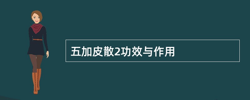 五加皮散2功效与作用