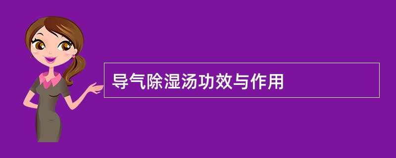 导气除湿汤功效与作用