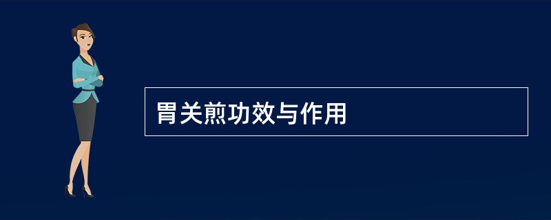 胃关煎功效与作用