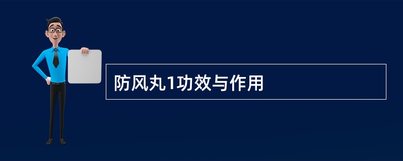 防风丸1功效与作用