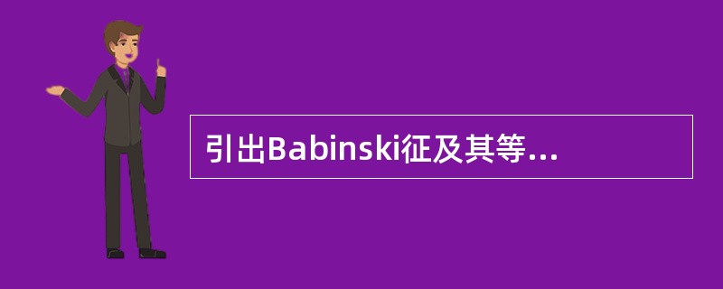 引出Babinski征及其等位征提示（）