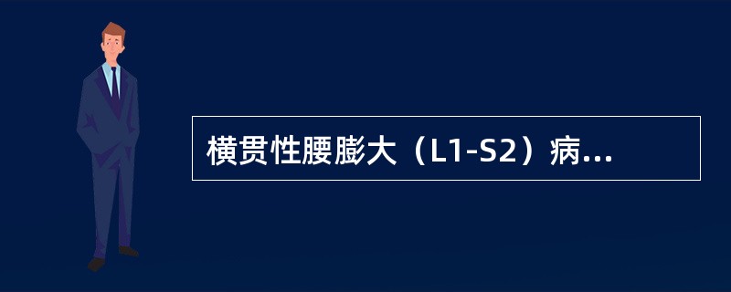 横贯性腰膨大（L1-S2）病变引起（）