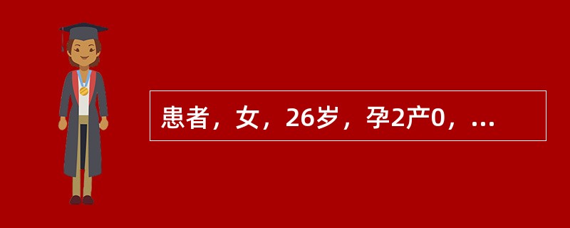 患者，女，26岁，孕2产0，孕31周，恶心、呕吐伴不规律下腹坠痛10小时而入院。