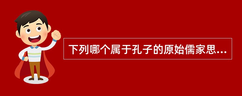 下列哪个属于孔子的原始儒家思想？（）