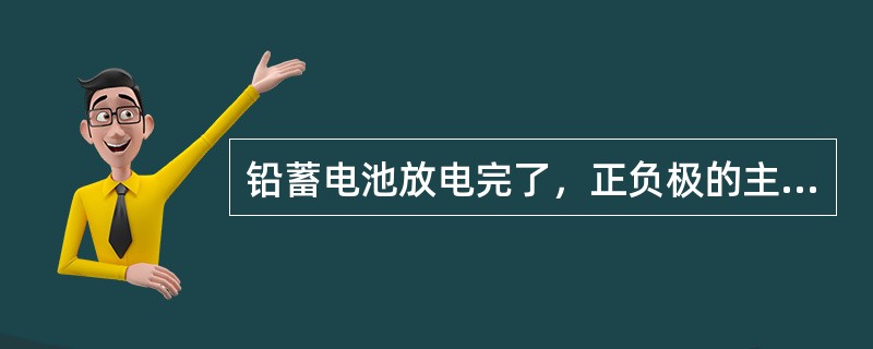 铅蓄电池放电完了，正负极的主要物质是（）。